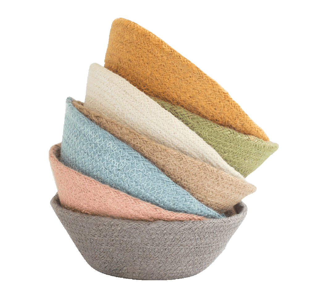 Angled Jute Bowl 7pc