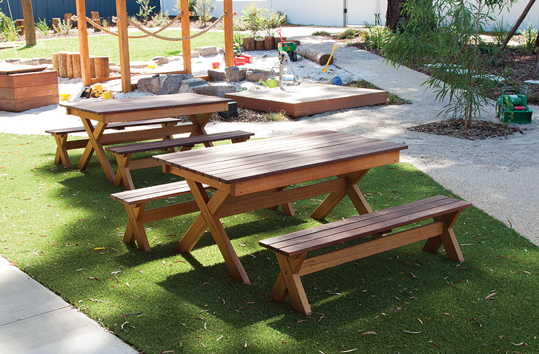 Outdoor X Frame Bench