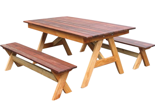 Free Standing Rectangle Table & Bench Seats