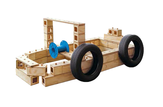 Car Connector Wooden Blocks Kit