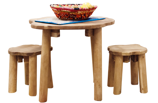 Tree Furniture Table and Stools