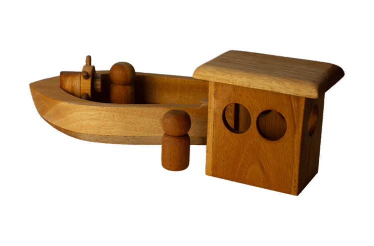 Wooden Peg Doll Tug Boat