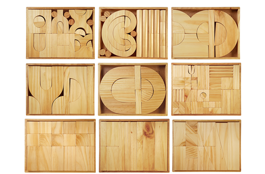 207 Piece Wooden Blocks Set