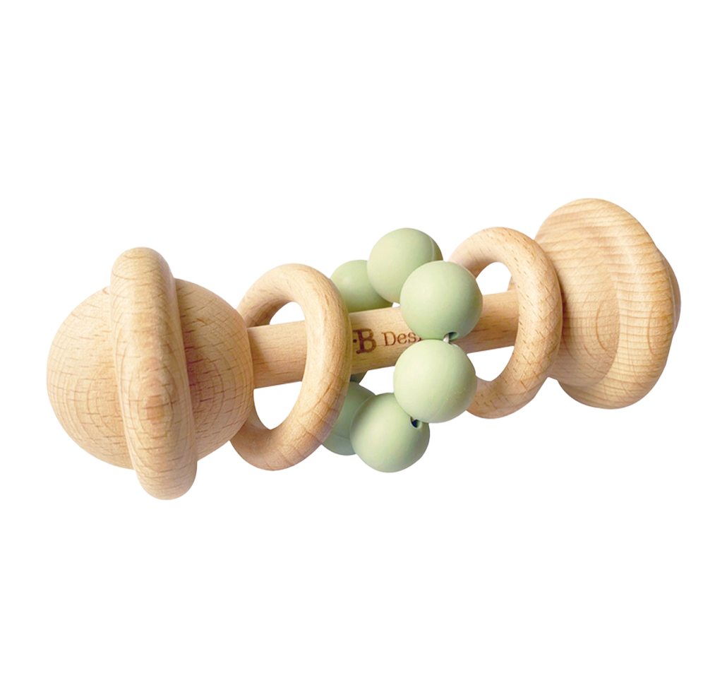 Wooden Rattle Multi Coloured