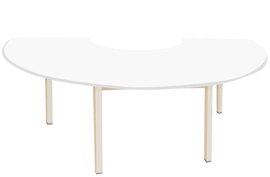 Melamine French Half Circle Table