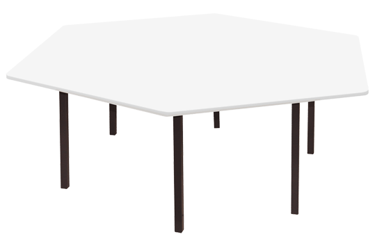 Melamine Hexagon Table Without Tub