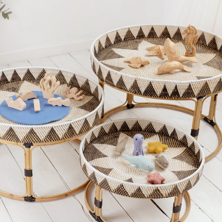 Rim Nesting Round Tables 3pc