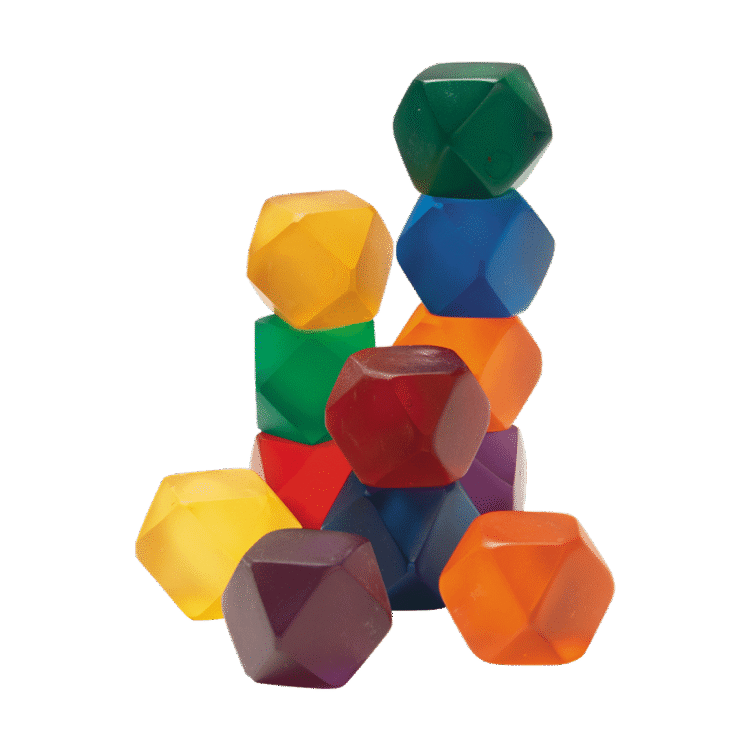 Resin Gem Stones Rainbow 12pc