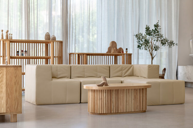 Oak Fluted Coffee Table
