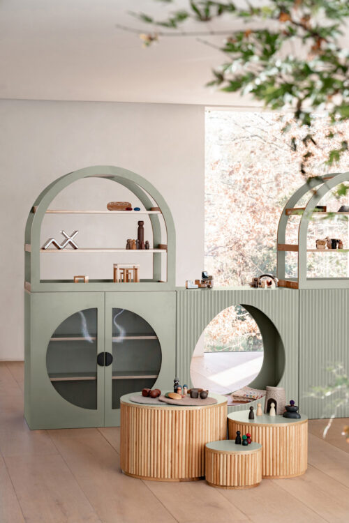 Arched Cabinet Perspex – Sage