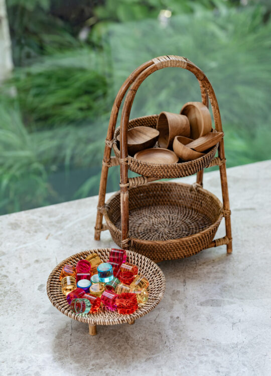 Rattan Risers 3pc