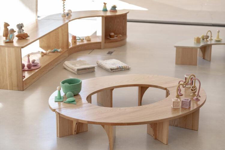 Ash Half Circle Baby Table