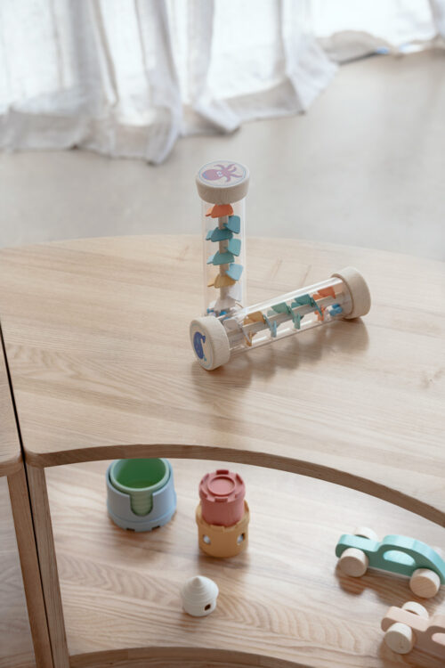 Wooden Rainmaker Spiral Rattle