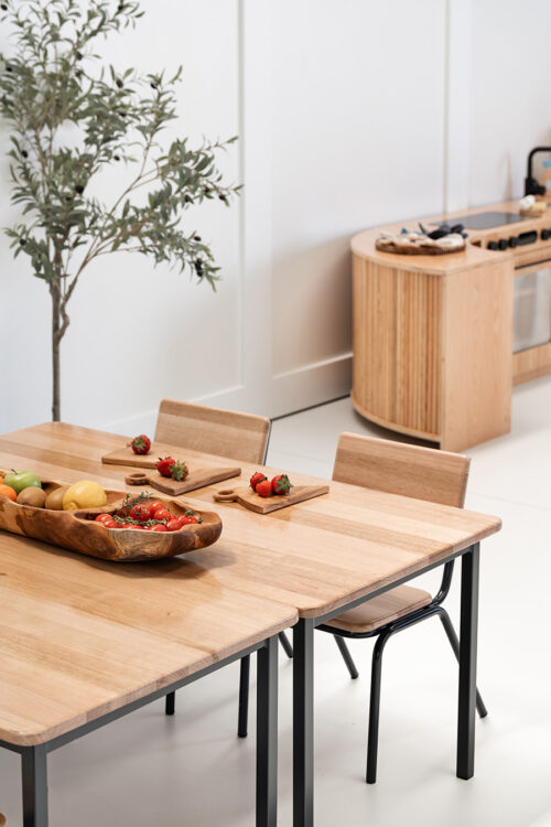 Tas Oak Hardwood Hexagonal Table With Tub