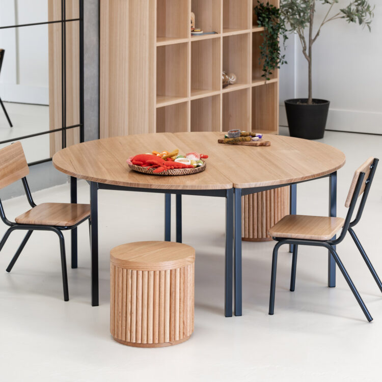 Tas Oak Hardwood Half Round Table