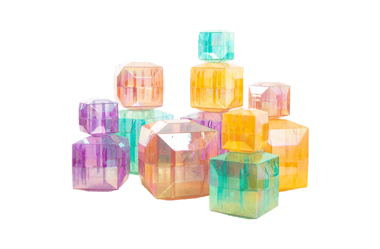 Translucent Faceted Boulders 12pc