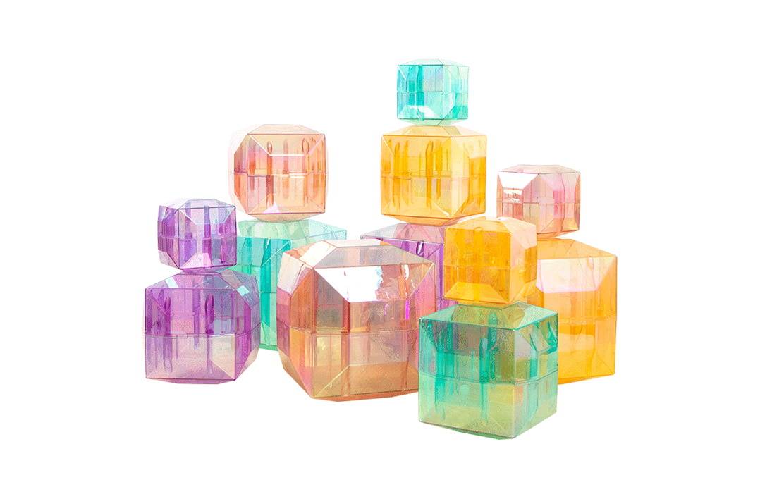 Translucent Faceted Boulders 12pc