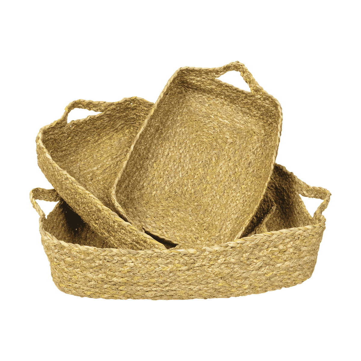 Straw Rectangle Tray 3pc
