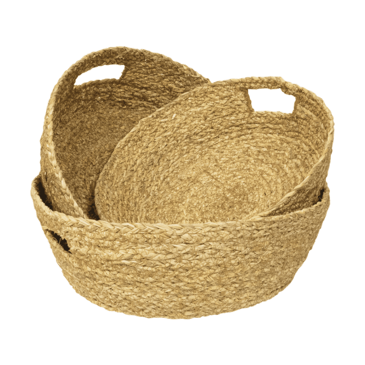 Round Bowls with Inbuilt Handle 3pc