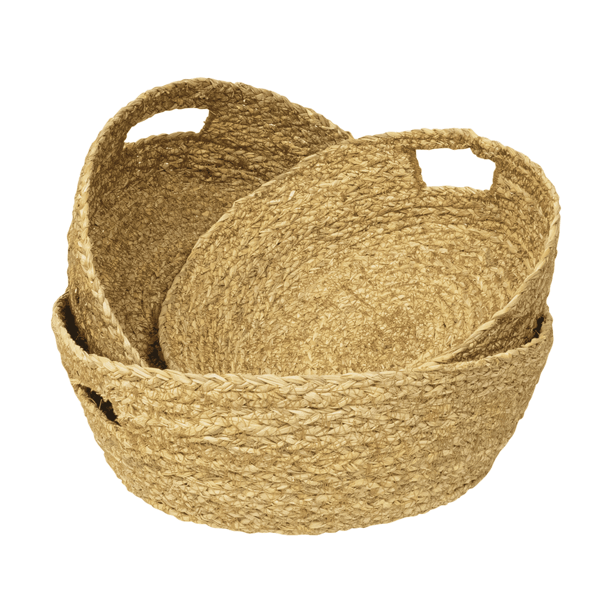 Round Bowls with Inbuilt Handle 3pc