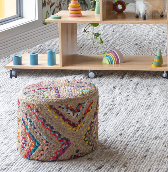 Mulitcoloured Ottoman Jute