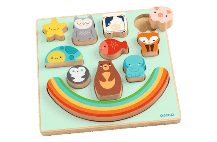 Wooden Rainbow Balancing Puzzle