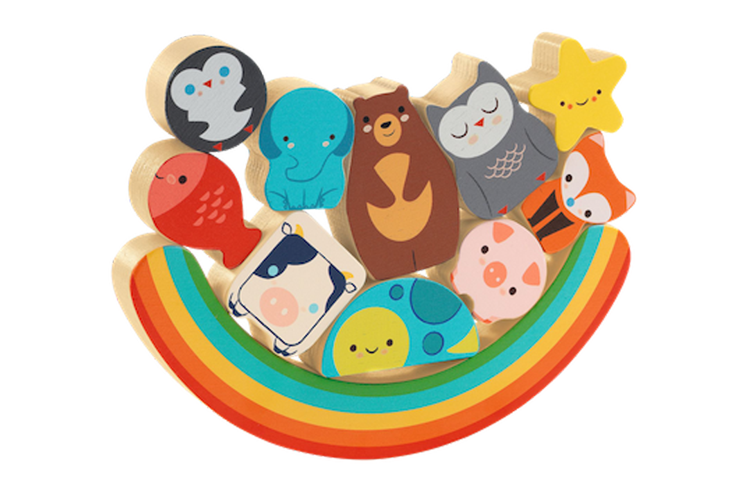 Wooden Rainbow Balancing Puzzle