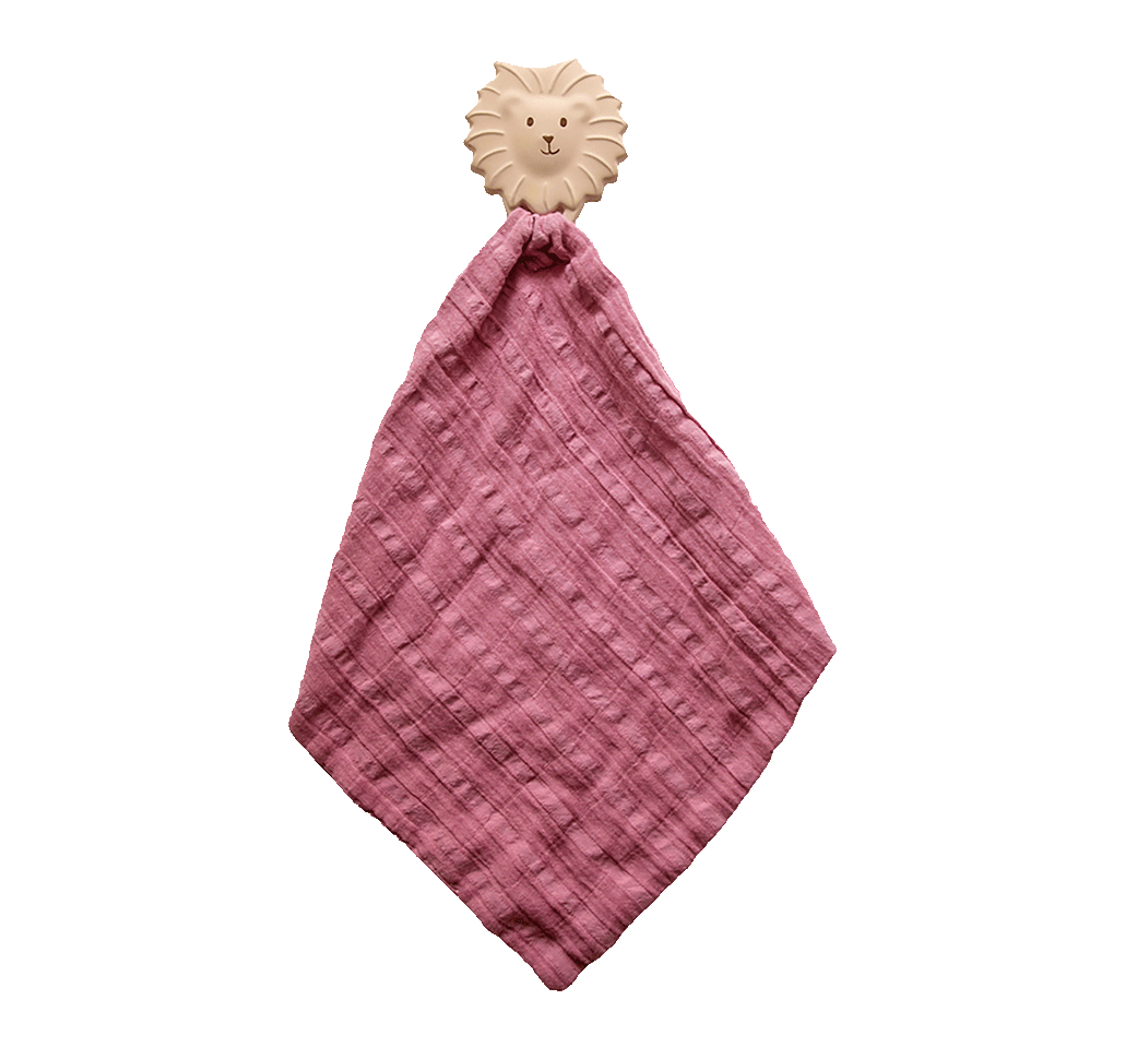 Lion Teether with Muslin Comforter