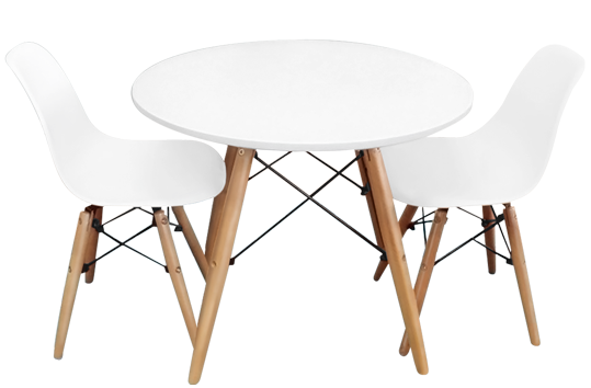 Eames Round Table & Chairs Set