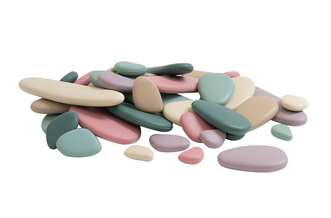 Silicone Stacking Pebbles 36pc