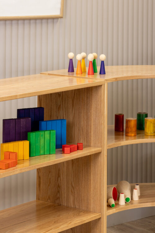 Wooden Step Blocks Rainbow 35pc