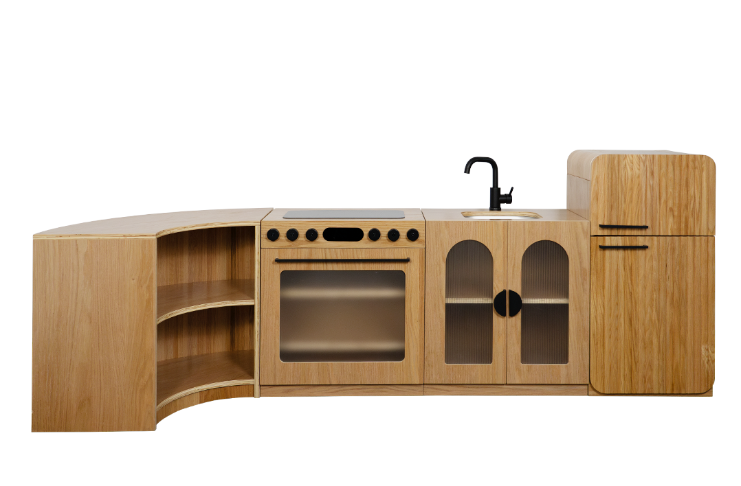 Oak Fluted Home Corner & Storage