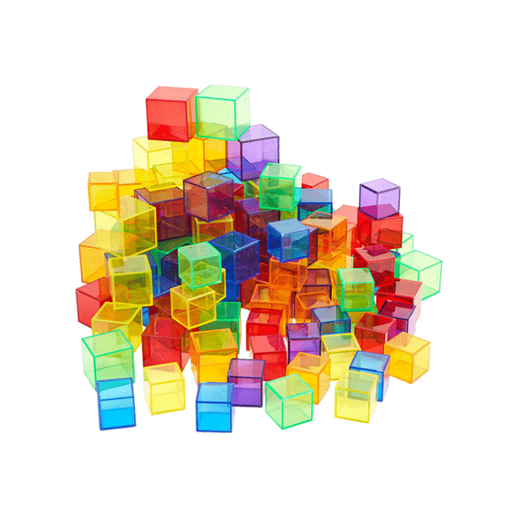 Translucent Coloured Blocks 90pc