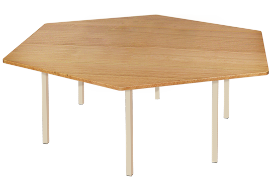 Tas Oak Hardwood Hexagonal Table