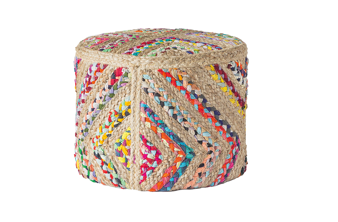Mulitcoloured Ottoman Jute