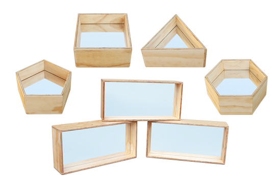 Mirror Blocks & Shapes 7pc