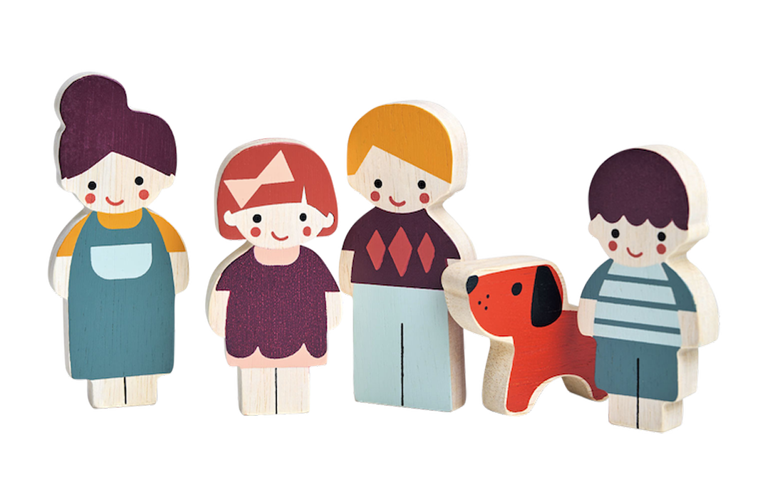 Doll Family With Dog