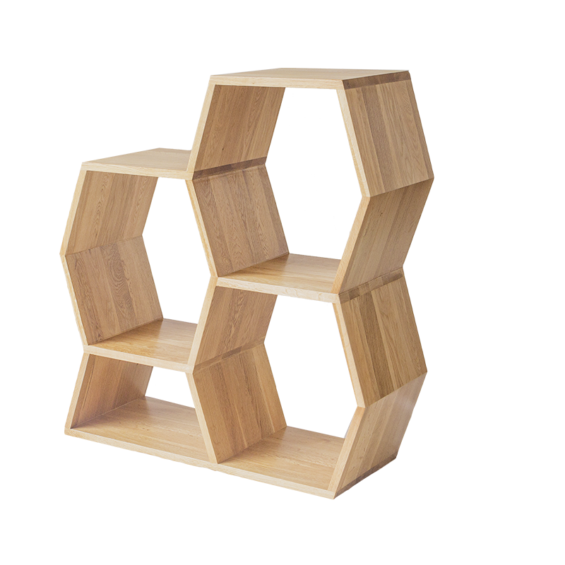 Oak Medium Honeycomb Display Shelf