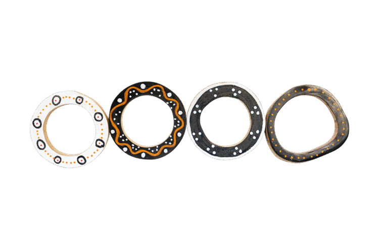 Ring Set Mixed Colours 4pc