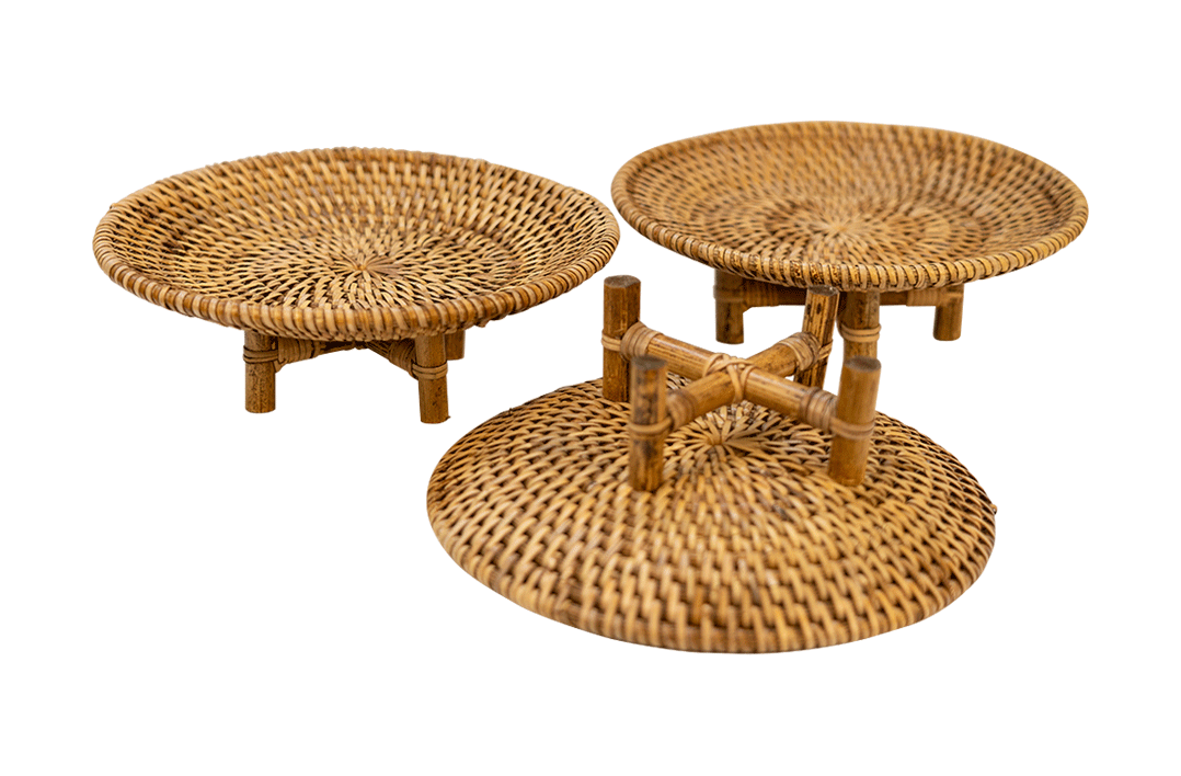 Rattan Risers 3pc