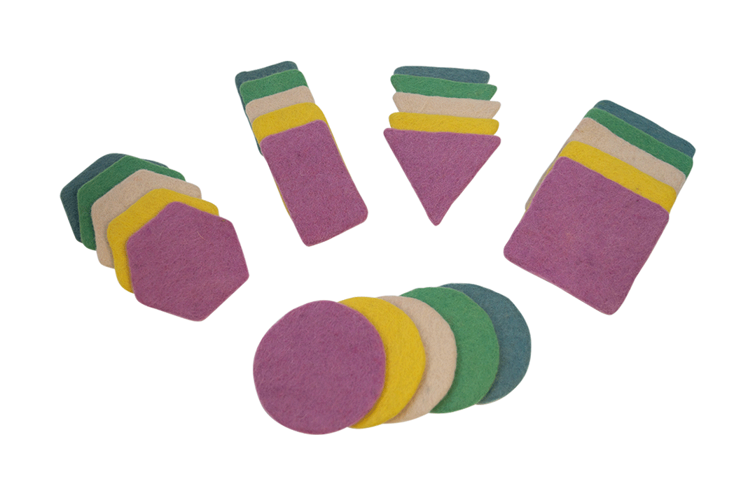Felt Shapes Pastel 25pc