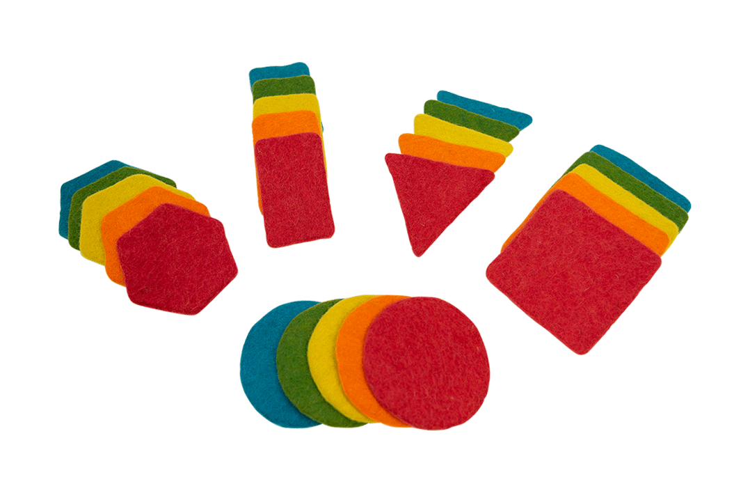 Felt Shapes Vibrant 25pc