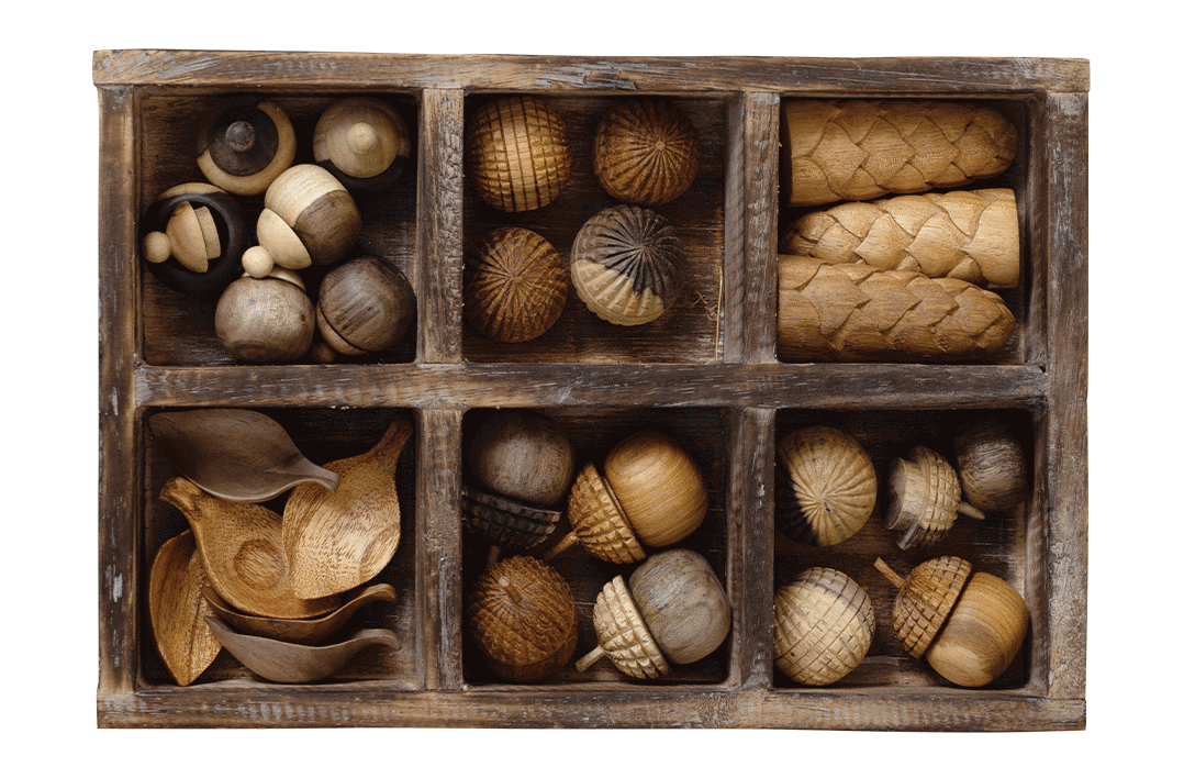Mini Loose Parts Carved