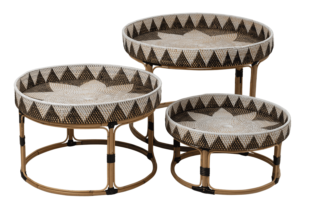 Rim Nesting Round Tables 3pc