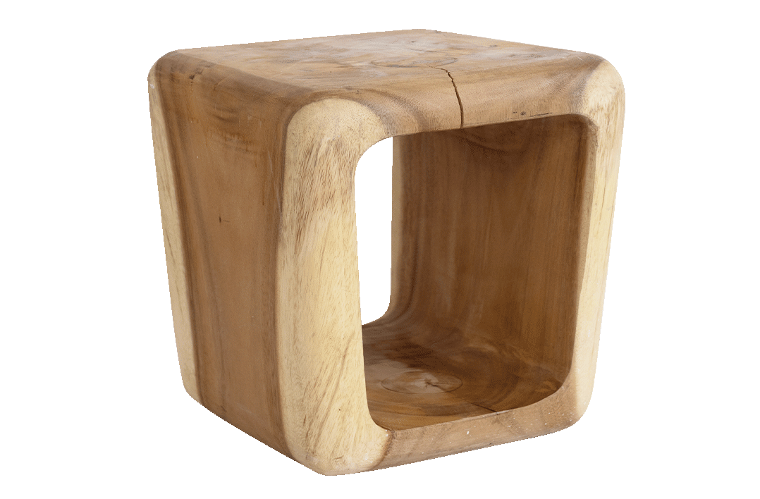 Square Tree Stump Stool