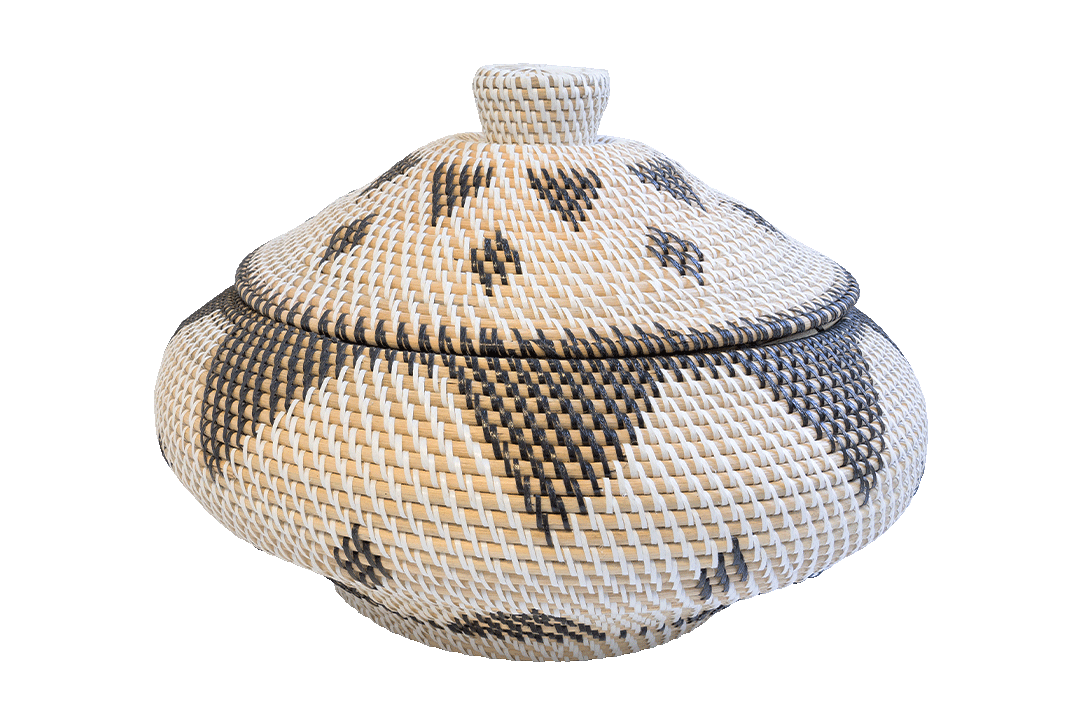 Woven Basket with Lid