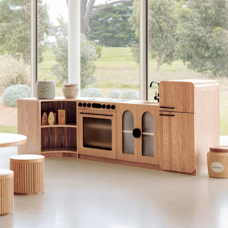 Oak Fluted Home Corner & Storage