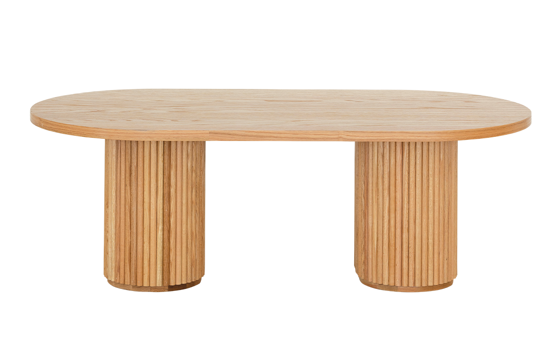Oak Fluted Oval Table