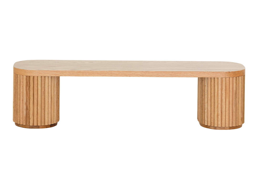 Oak Fluted Bench