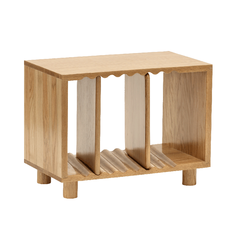 Oak Wave Book Stand